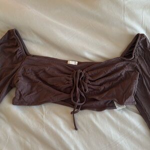 Brown crop top